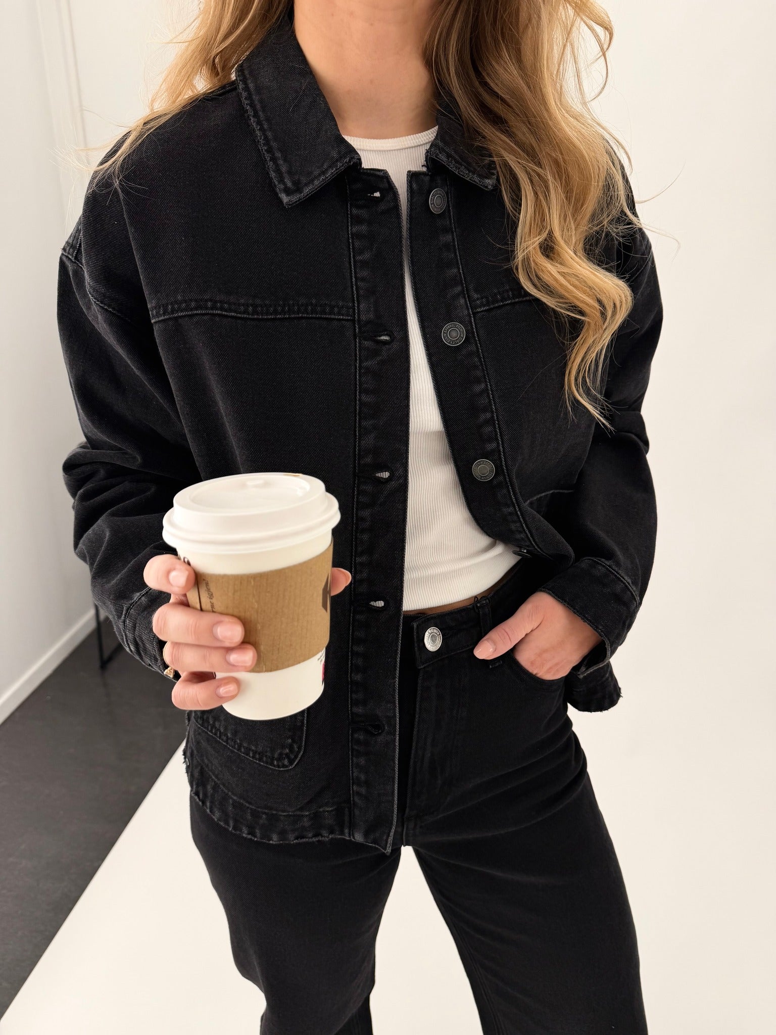 VMJAMIE Denim Jacket - Black Denim